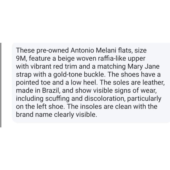 Antonio Melani Ruth Raffia Mary Jane Flats & Loafers Size 9 Beige Red EUC - Picture 11 of 11